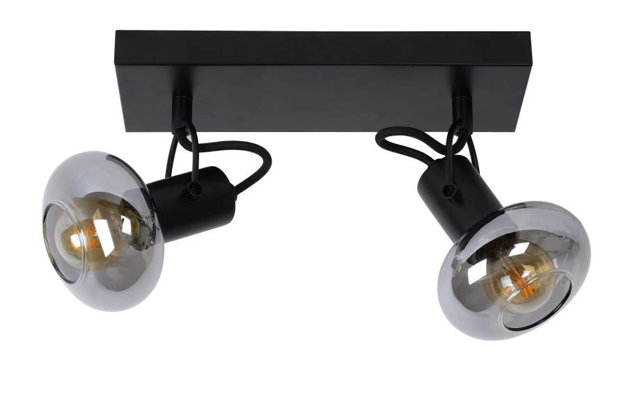 Lucide MADEE - Ceiling spotlight - 2xE14 - Black - turned off